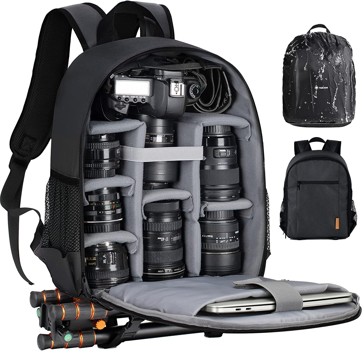 Camera Backpack Bag Small - Professional DSLR Camera Bag with Waterproof Rain Co
