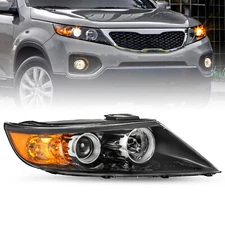 For 2011 2012 2013 Kia Sorento Halogen Black Amber Right Passenger Headlight