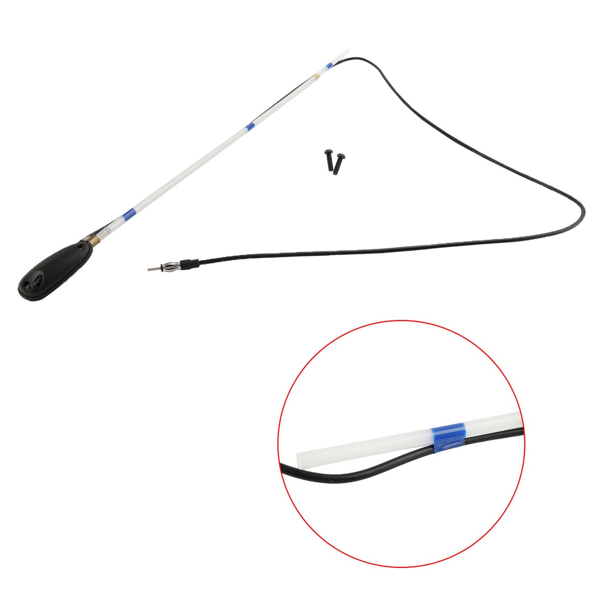 X AUTOHAUX Car Power Antenna For Honda Civic 1992-2000 - 110cm Retractable AM/FM Radio Antenna Mast