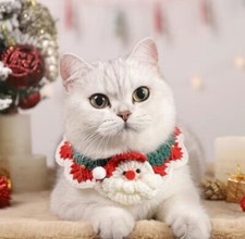 Christmas Pet Cat Collar Pet Holiday Collar Santa Claus Decor Cat Collar