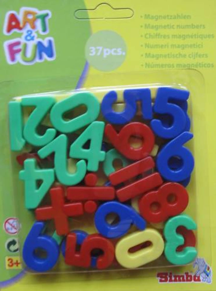 ART&FUN 37 Magnetzahlen farbig für Magnettafel Tafel