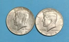 Two 1964P - Kennedy Half Dollars - Uncirculated Condition - Some Light Toning