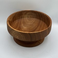 Hand Turned Decorative Wood Bowl Table Art Centerpiece Handmade Beautiful Grain