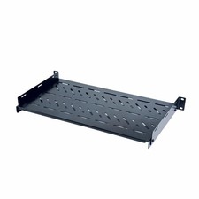 1U Server Rack Shelf Universal Vented Tray 19 Inch 10 Inch Deep Heavy Duty