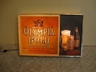 Vtg Rare Olympia Gold Light Beer Bar Lighter Sign 21x14 1970's In Original Pkg