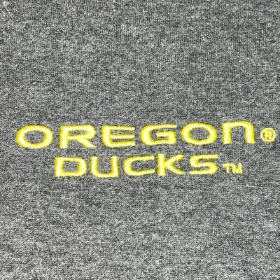 Stadium Athletics Oregon Ducks 1/4 Zip Pullover Sweatshirt Men s L Logo Spellout