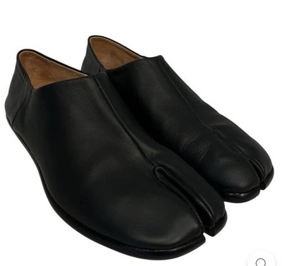 Maison Margiela/Shoes/EU 42/Leather/BLK/Tabi Slip Ons Purchased From 2nd Street