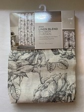 New Linen Blend Farmhouse Country Roses Flowers Cottage Style Shower Curtain
