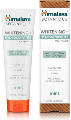 Himalaya Fluoride Free Botanique Whitening Nano Hydroxyapatite Toothpaste, Suppo