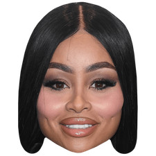 Blac Chyna (Black Hair) Celebrity Mask, Flat Card Face, Fancy Dress Mask