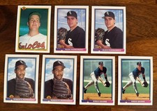 Lot of 7 1990-1991 Bowman Baseball cards