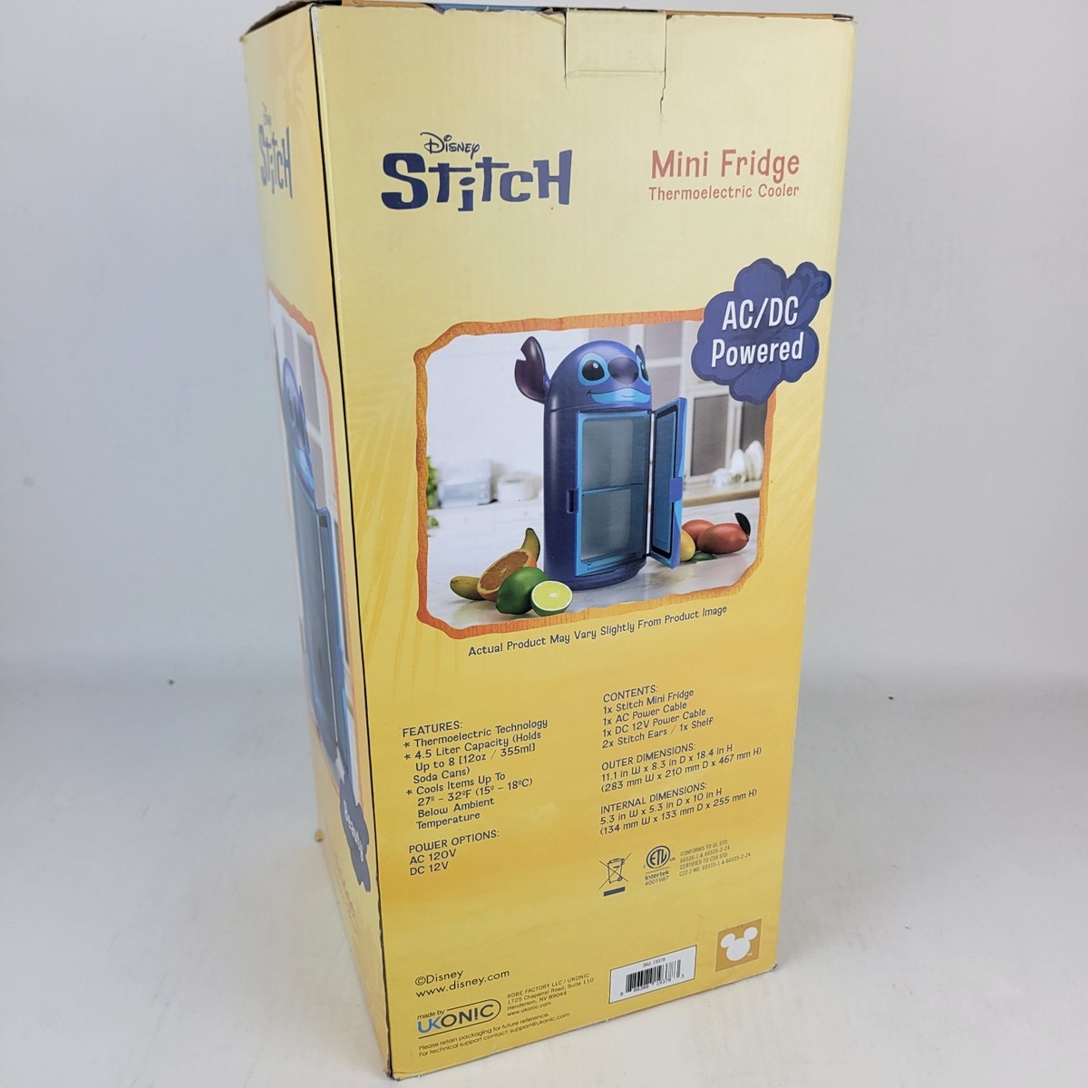 Disney Stitch Can Mini Fridge Thermoelectric Cooler By UKONIC for