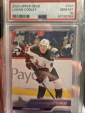 Logan Cooley UD 2023 Young Guns Rookie PSA 10