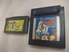 2 Cartridges: Earthworm Jim Gameboy Advance & Menace 2 the Galaxy GBC - Tested