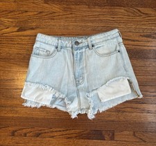 BDG High Rise Lou Hi-Low Jean Shorts, Denim, Size 27