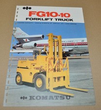 Komatsu FG10-10 Forklift Truck Sales Brochure Prospekt