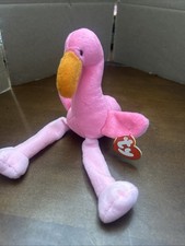 Ty Beanie Babies Pinky The Flamingo 3rd/2nd Generation Tags Excellent