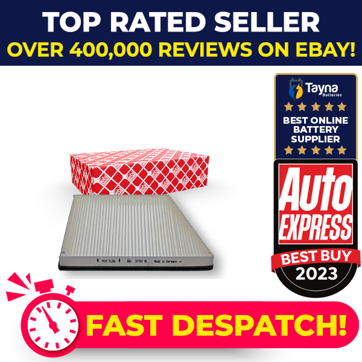 Pollen / Cabin Filter fits MERCEDES E320 S211, W211 3.2D 02 to 09 OM648.961 Febi