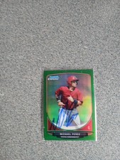 Michael Perez Signed In Person 2013 Bowman Chrome Rookie Green Refractor A13