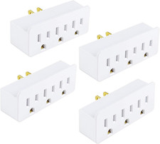 3 Outlet Adapter Extender, 3 Way Grounded Plug Splitter, 1 to 3 Plug Outlet Spli