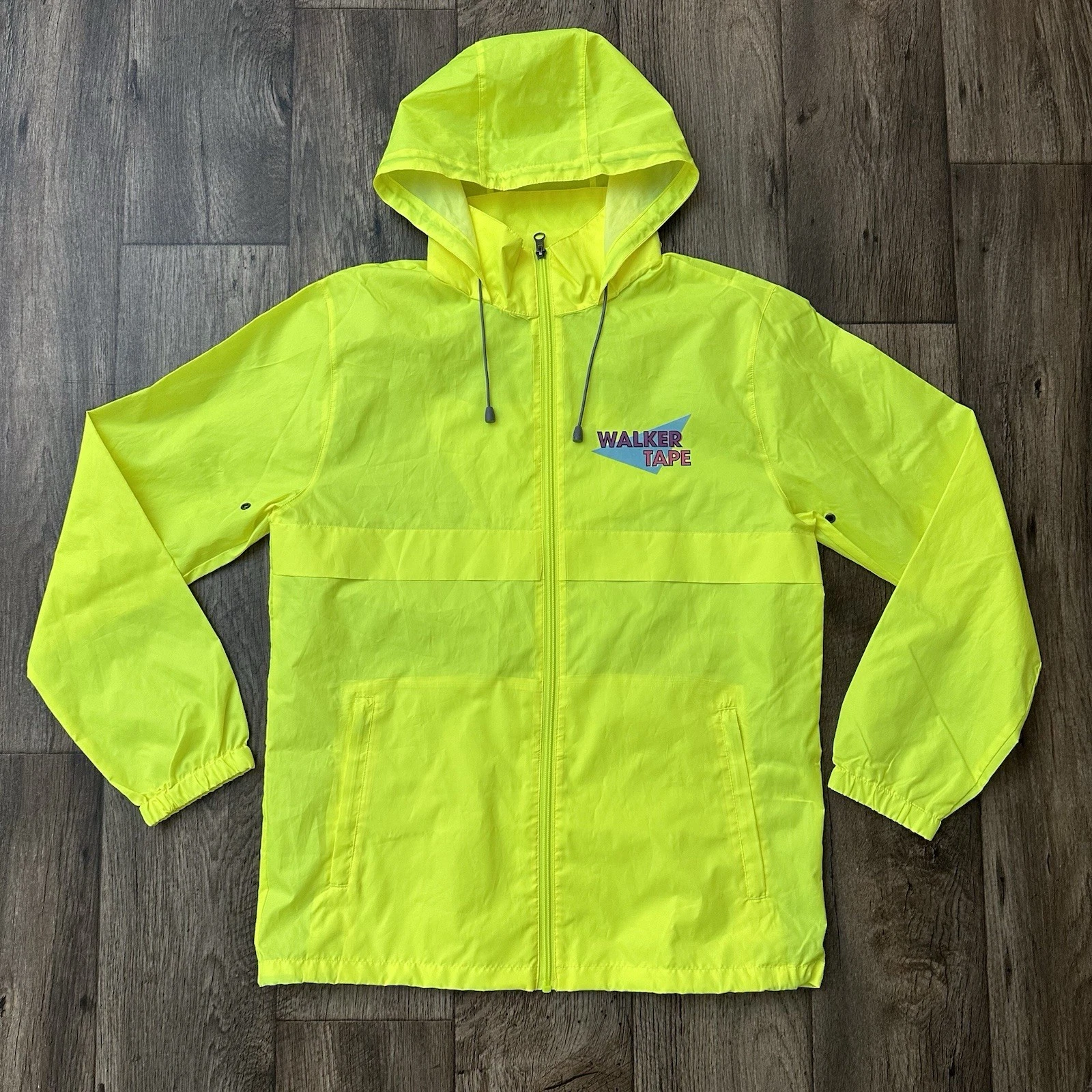 Team 365 Walker Tape Windbreaker Rain She’ll Jacket Men’s Size S Yellow