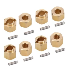 Brass Wheel Hex Hub 5mm(+1mm) and 6mm(+2mm) Extenders Adaptor Set for 1/18 RC...