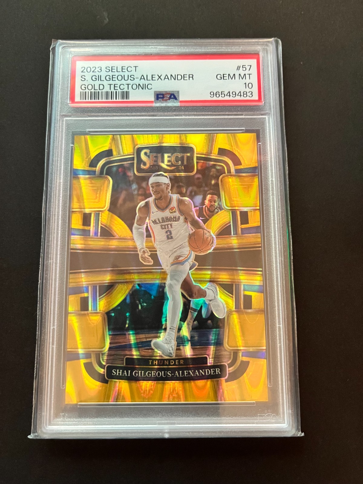 SHAI GILGEOUS-ALEXANDER PSA 10 2023-24 PANINI SELECT GOLD PRIZM CONCOURSE /10