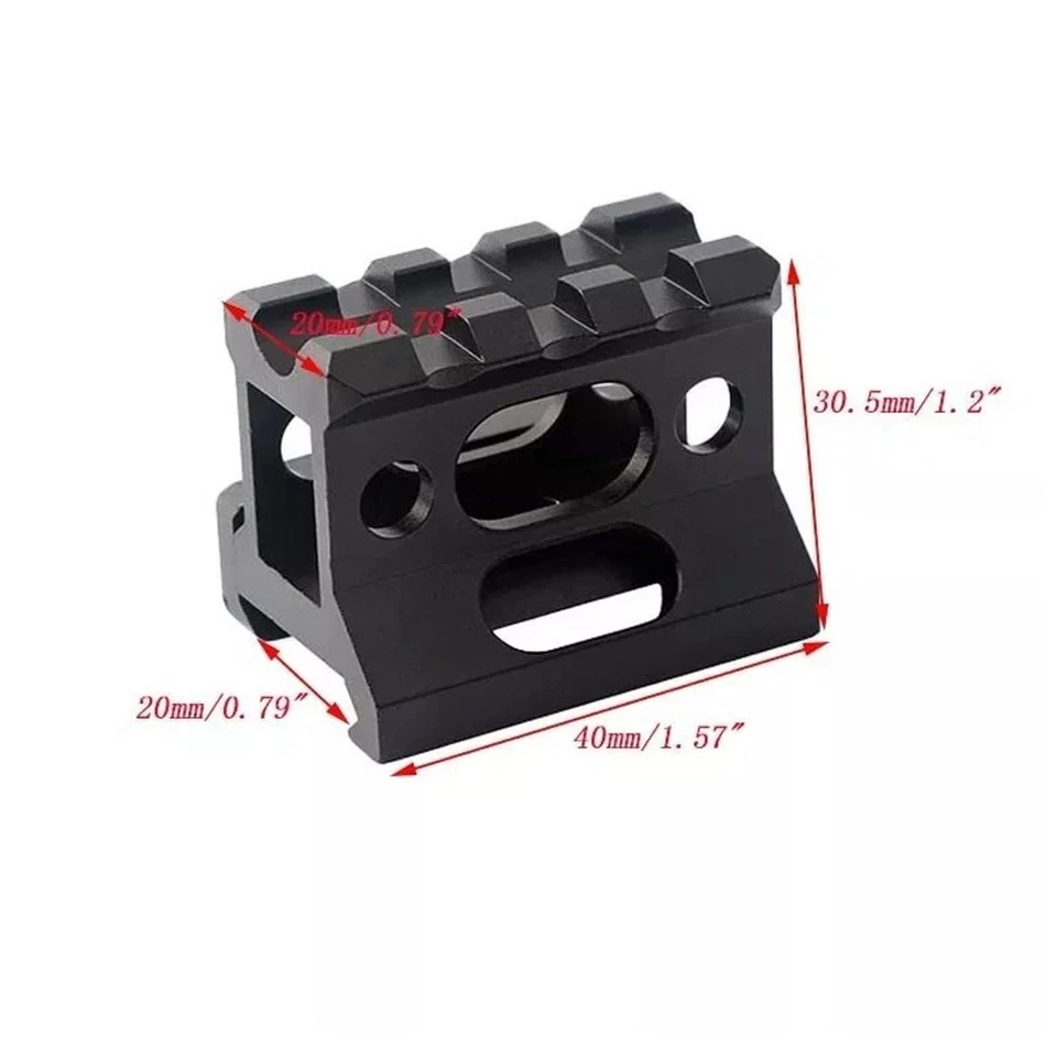3 Slot 1" High Profile Optic Red Dot Riser Mount Base Adapter Fit 20mm Picatinny - Image 2 of 4