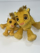 Disney Lion King Simba Plush Soft Hasbro 2002 Stuffed Animal Toy And Small Simba