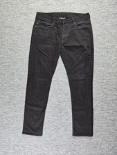 Emporio Armani Jeans Men W32 Black Stretch Denim Slim Fit Zip Fly Designer Pants