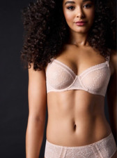Simone Perele Comete underwire bra Pink Sand full coverage lace 42D