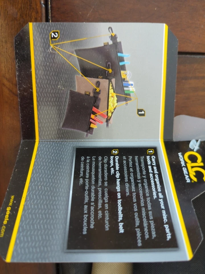 Single-Pocket Multipurpose Zippered Tool Pouch (3-Set)  CLC work Gear New - Image 2 of 3