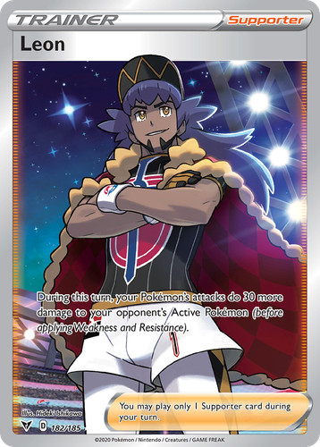 Leon 182/185 Vivid Voltage NM Full Art Ultra Rare Pokemon Card | eBay Leon 182/185 Vivid Voltage NM Full Art Ultra Rare Pokemon Card | eBay