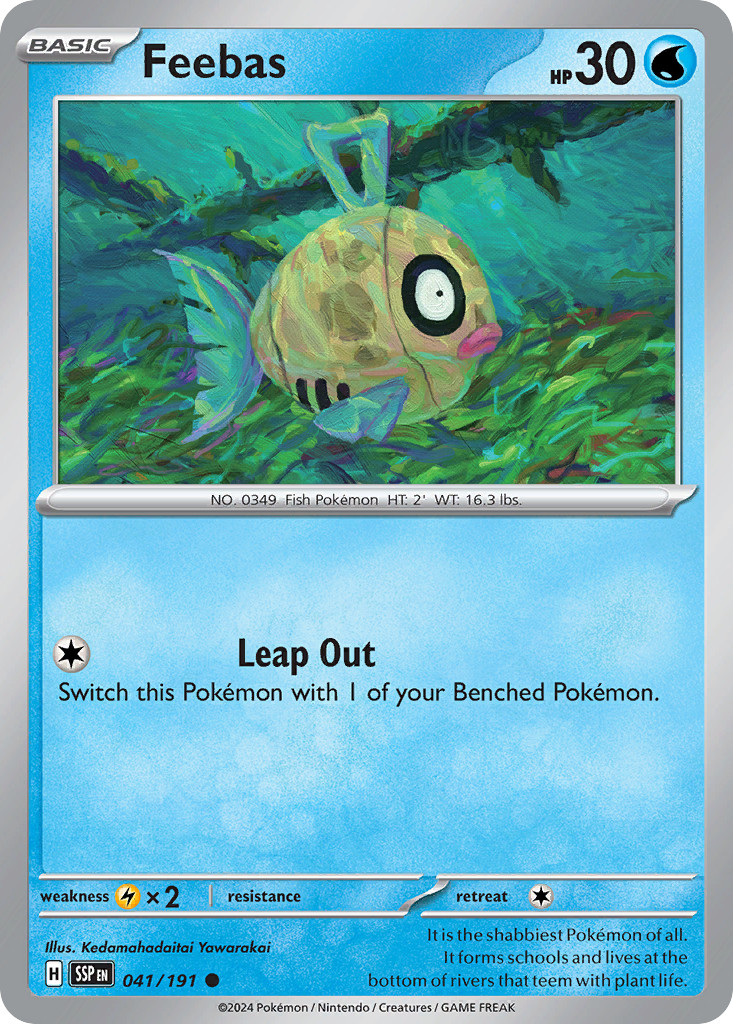 Feebas 41/191 Common | Surging Sparks | Pokemon Card