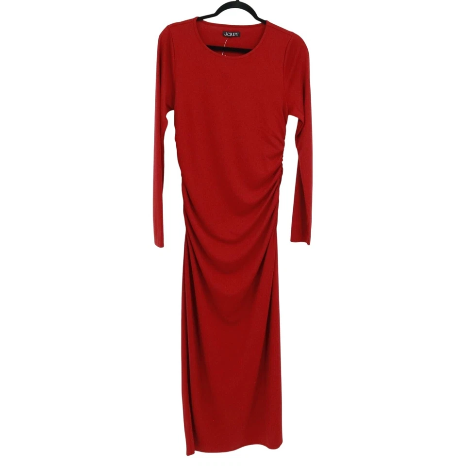 J. Vestido Crew Jersey Crepé Para Mujer M Rojo Evento Fiesta Bodycon Vacaciones Festivo Nuevo con Etiquetas Foto 2 de 4
