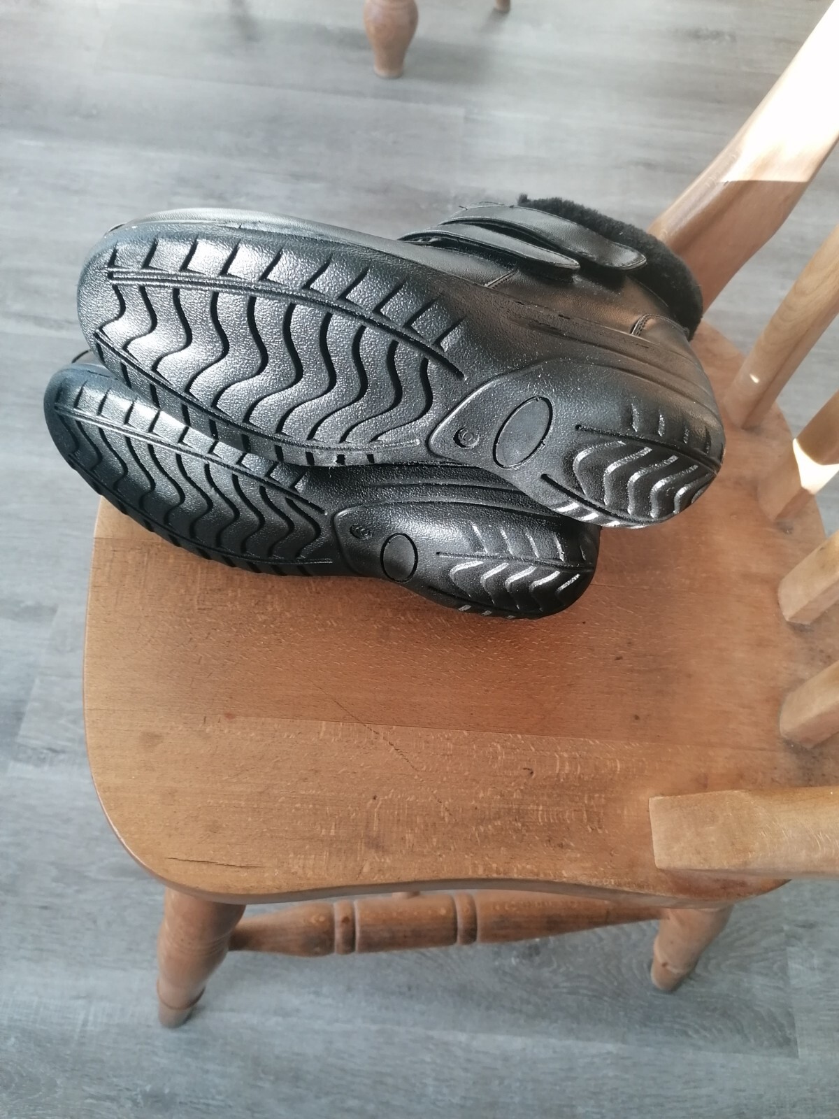 Ladies Ankle Boots UK Size 6 Softlites In Black With Side Zipper Fur