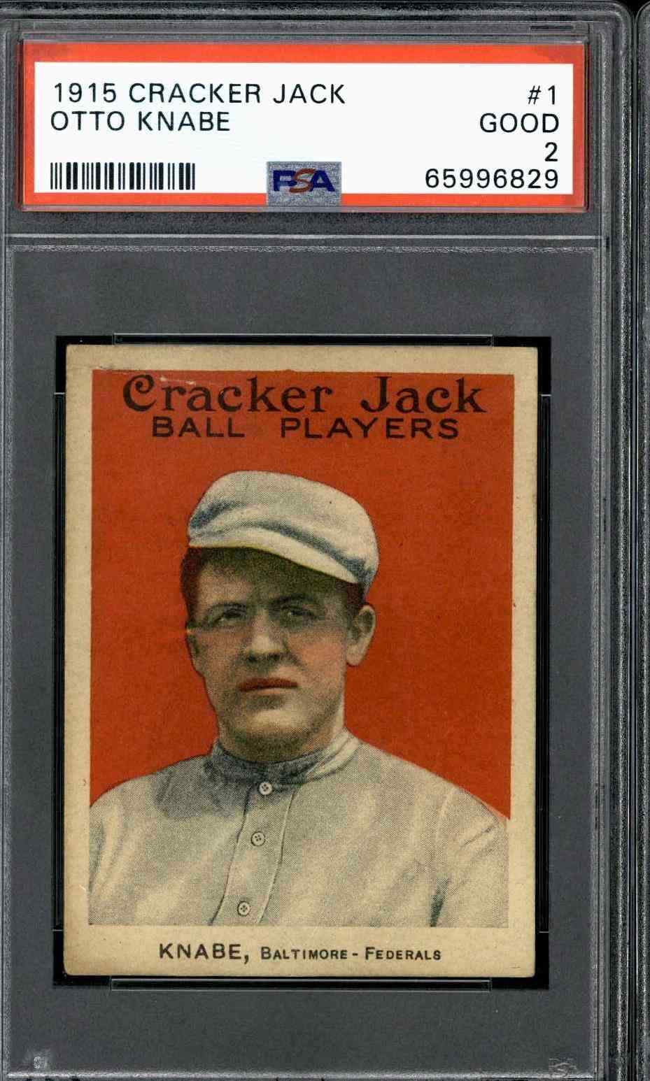 1915 Cracker Jack #1 Otto Knabe - PSA 2