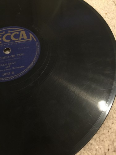 Memories of You & Nutty Nursery Rhymes Glen Gray 78rpm single 10" DECCA #1672 - Picture 8 of 10