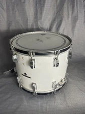 Vintage Remo Quadura 15”x 12” Marching Band Snare Drum White