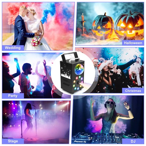 700W Stage Fog Machine Smoke Machine with Disco Ball Lights LED RGB Light Remote - Picture 3 of 13