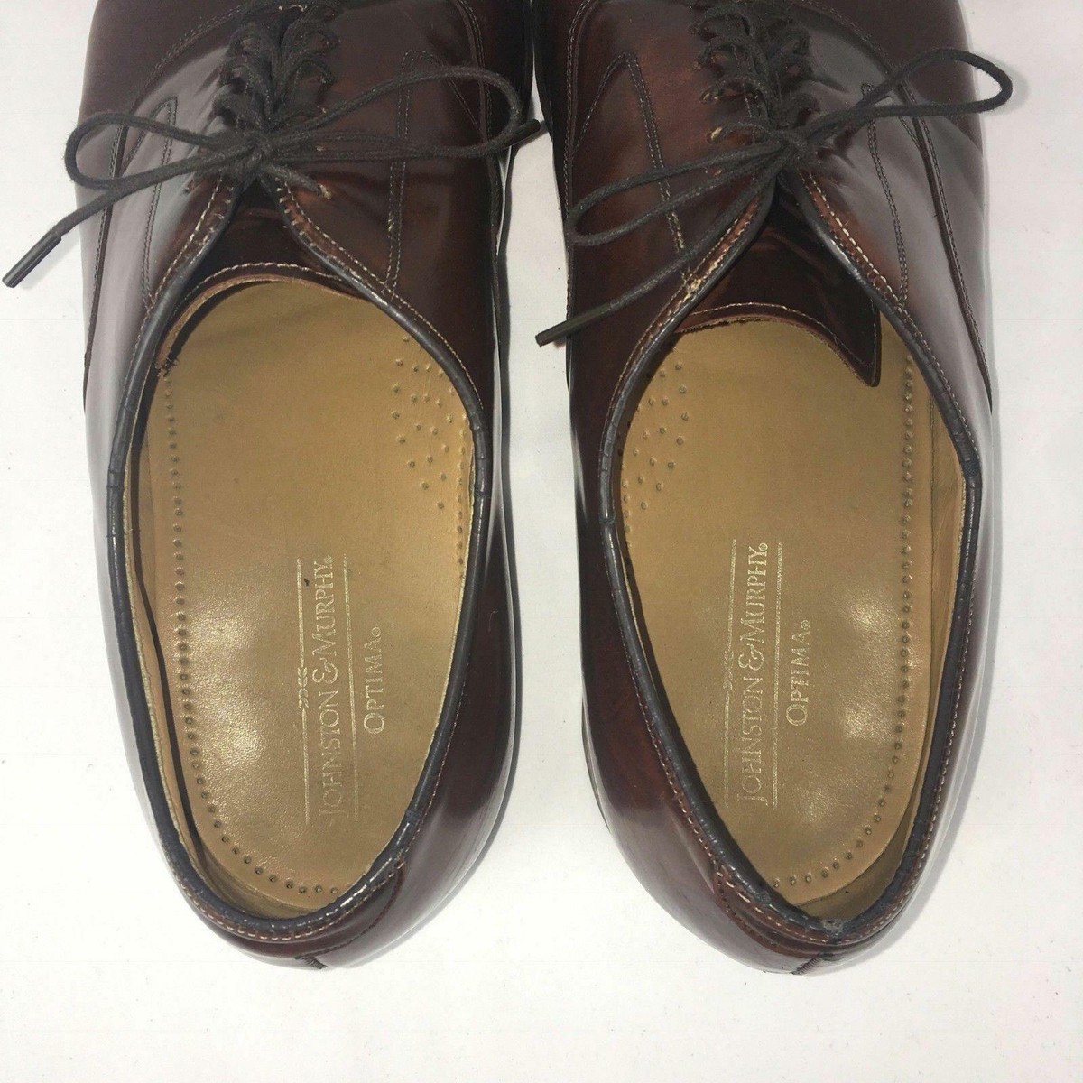 Johnston & Murphy Cap Toe Oxford Optima Dress Shoes Mens 11 Leather Office READ Johnston & Murphy Optima Shoes Black Leather Oxford 22-2981  main image 4