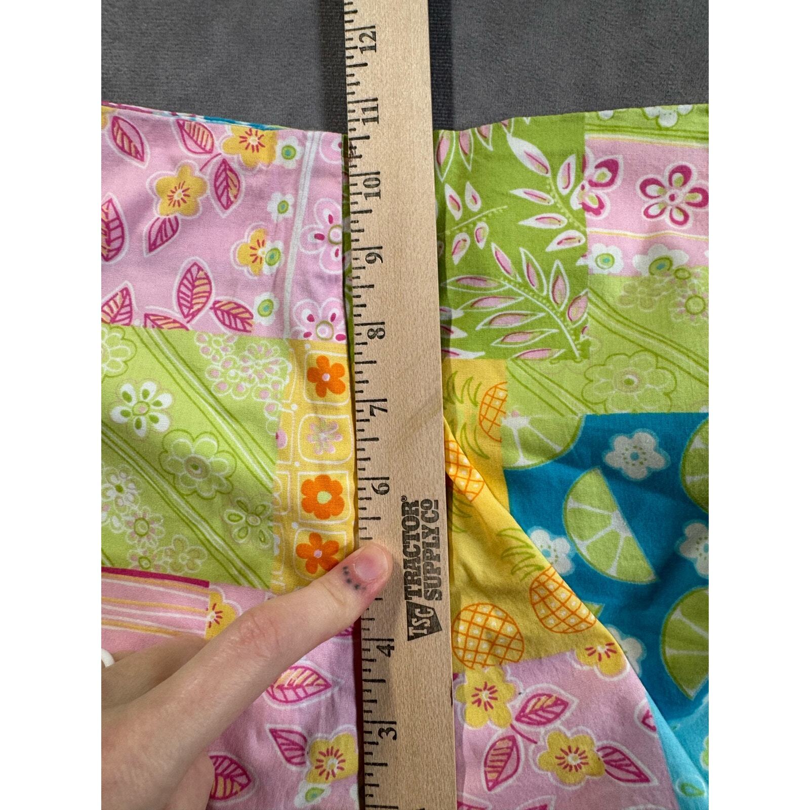 Cotton Connection Tropical Patchwork Style Crop P… - image 4