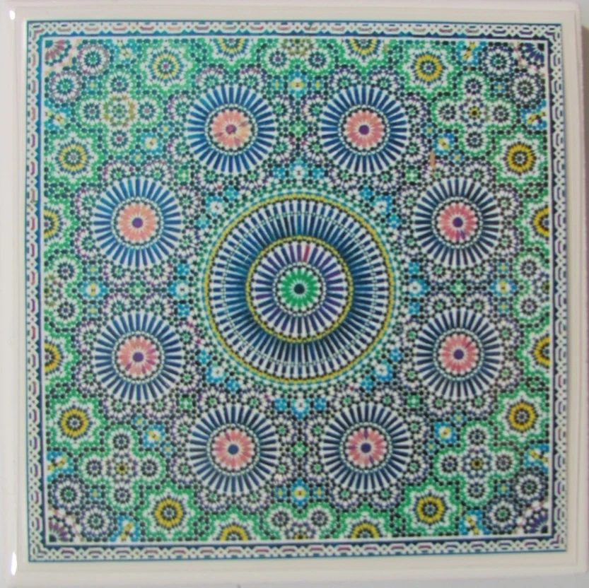 Posavasos de azulejos de cerámica - Azulejo mexicano - Juego de 4 (Compre 2 juegos cualquiera - Obtenga 1 juego gratis) A Foto 4 de 4