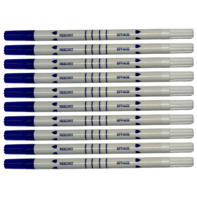 10x Tintenlöscher Tintenkiller Löschstift mit Rundspitze überschreibt königsblau