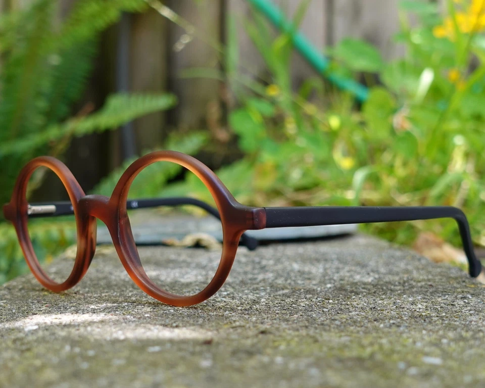 Alexander Matte Brown/Black 43mm Classic Round Eyeglasses - Image 3 of 4