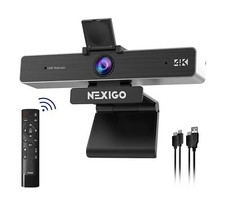 NexiGo Zoom Certified, N950P 4K Zoomable Webcam with Remote Control, Sony_Sta...