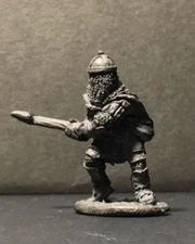 Vintage Citadel Fantasy Tribes FTF-65 Fighter in Veil Helm w. Axe preslotta OOP