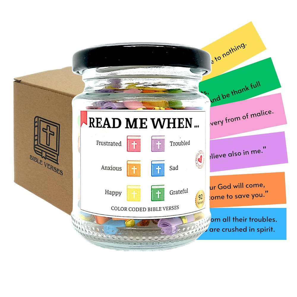 Bible Verse Jar, Read Me When Bible Verses Jar, Prayer Jar, Bible Jar, Hope Jar