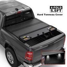 5.5ft 4-fold Hard Solid Truck Bed Tonneau Cover For 2007-2025 Toyota Tundra