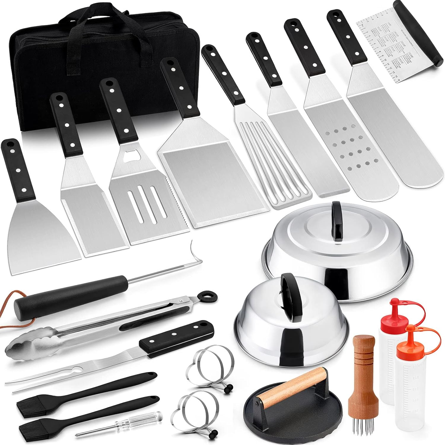 Griddle Accessories Kit Stainless Steel Flattop Grill Tools Set for Outdoor Camp